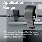 Close up of double button release on Eudemon oven lock