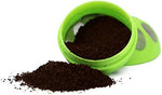Close up of the high quality fine mesh screen on the reusable green kava maker ball