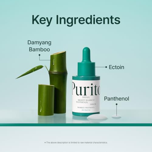 Professional studio shot of Purito serum 30ml bottle