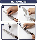 Detailed view of the abrasive rust eraser block for knife restoration