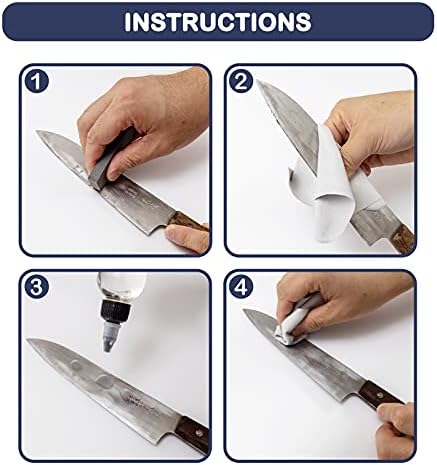 Detailed view of the abrasive rust eraser block for knife restoration