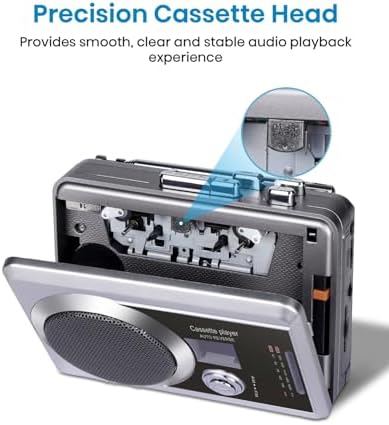 Mersoco retro audio recorder back view illustrating the integrated portable belt clip