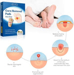 MQUPIN extra strength corn remover pads showing application on the foot.