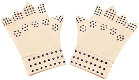 Generic Magnetic Gloves, Health Compression Antiedema Gloves 2 Colors Health Care Tool for Hand Pain (Skin Color), #-01 - Image 1