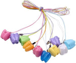 Bulk set of 50 teeth storage necklaces organized for display