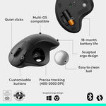 Logitech imported wireless ergonomic mouse packaged beautifully showing the encrypted dongle accessory.