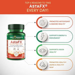 Purity Products AstaFX antioxidant dietary supplement packaging top angle.