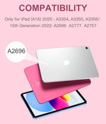 Harvopu smart folio case open with pink backlit detachable keyboard active