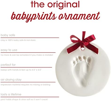 Step by step demonstration of flattening the non toxic clay for baby prints
