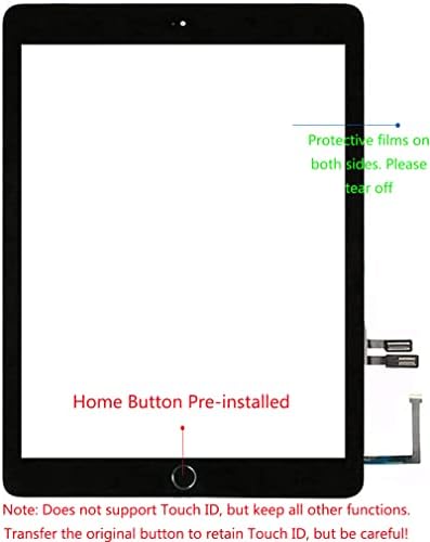 Close up of pre-installed camera bracket and blank home button on VDASO tablet outer glass panel