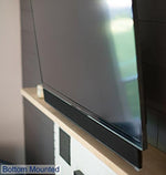 Side view illustration showing the low profile design of the VIVO soundbar holder