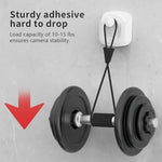 Three pack adhesive camera stand with extra tape strips included