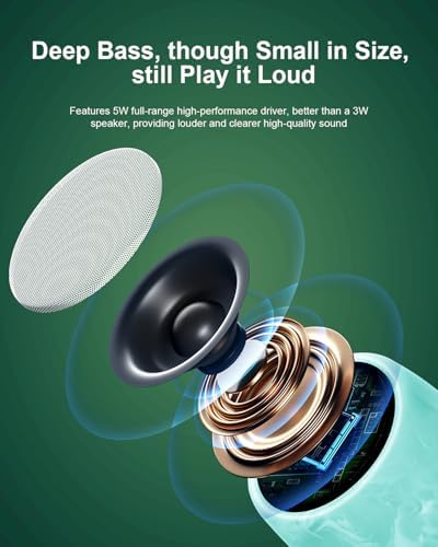COMISO mini speaker with attached lanyard for outdoor travel portability