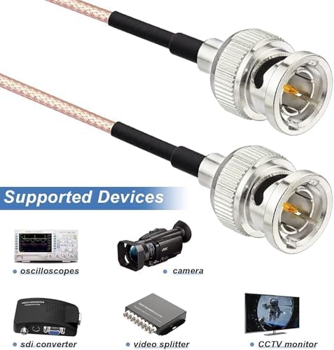Two pack of Superbat seventy-five Ohm RG179 coaxial cables for professional camera setups.