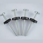 PAFOWO safety gate spindle rod showing thread thickness dimensions for universal compatibility