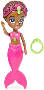 Three mermaid themed floating water toys for kids in pool water