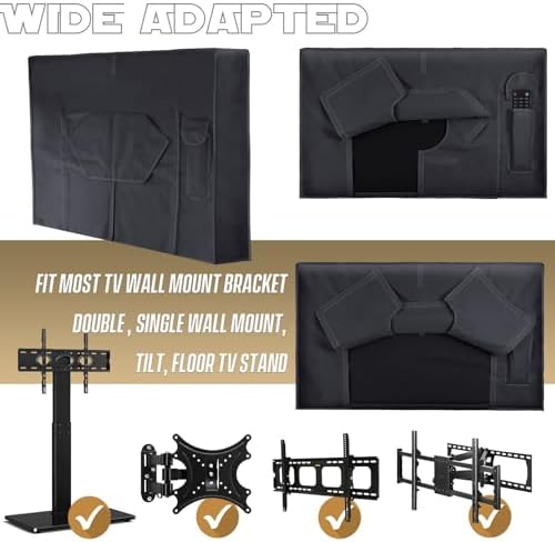 Side profile of weather-resistant television screen protector