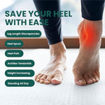 Welnove heel lift being placed inside a sneaker for orthopedic support.