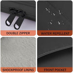 Padded minimalist tablet cover demonstrating scratch-resistant soft fleece lining fabric.