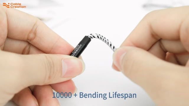 CableCreation 3.5mm aux cable packaging and product overview