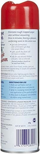 Two pack of Carpet Fresh quick dry foam carpet deodorizer highlighting no vacuum formula.