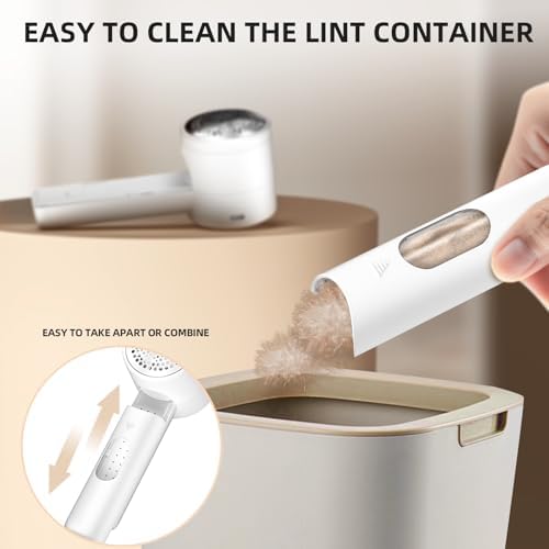Full kit of the Peiyuu rechargeable lint remover including charging cable and cleaning brush.