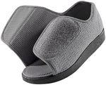 Silverts men's extra-extra wide easy closure slippers showing non-slip sole grip.