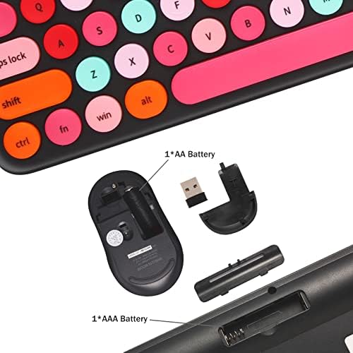 Rear view of the vintage style computer keyboard showing the smart battery compartment slot