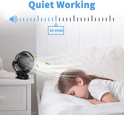 ATEngeus rechargeable fan showing the compact design and rear USB charging port with power button.