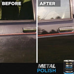 Rolite Metal Polish Paste used on a kitchen sink for tarnish removal