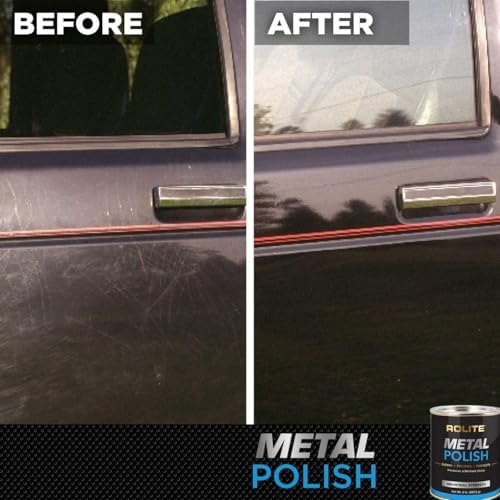 Rolite Metal Polish Paste used on a kitchen sink for tarnish removal