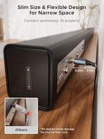 Warrky digital optical cable connected to a modern soundbar
