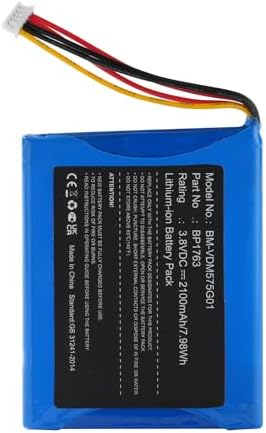 Side view profile of the BCXY BP1763 three point eight volt monitor battery replacement pack