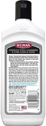 Weiman stainless steel sink polish cream showing 227 grams packaging size