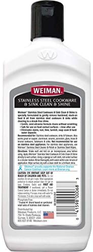 Weiman stainless steel sink polish cream showing 227 grams packaging size