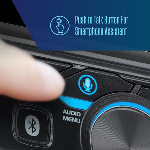 Close up of Jensen MPR210 push to talk button