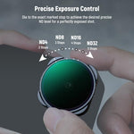 Premium high definition optical glass variable filter showcasing the multi-layered anti-reflective coating