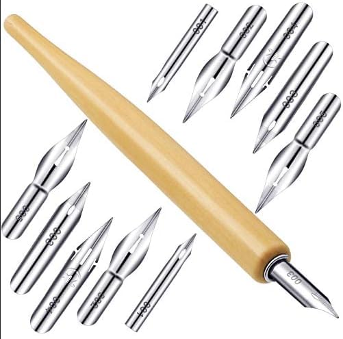 OIXXAF 11 pieces comic pen nib set front view calligraphic art tools