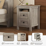 LUMISOL three piece bedroom furniture set arranged in a modern rustic bedroom