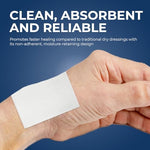 Sterile non adhesive first aid gauze sheets for minor burns and scrapes
