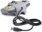 Close up view of the upgraded 3D analog joystick and directional pad on the retro gamepad