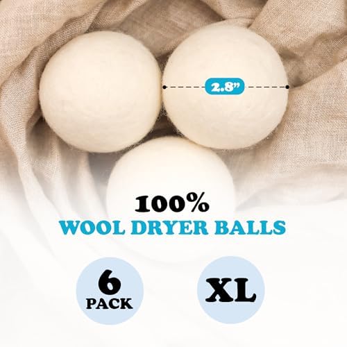 Extra large New Zealand wool laundry balls for energy saving