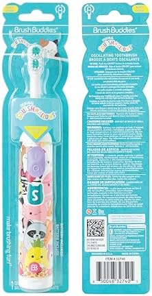 Oscillating 360 degree cleaning head of the Squishmallows electric toothbrush.