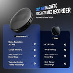 Natesukii professional dictaphone retail packaging content showing cables and manual.