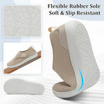 Close up of breathable mesh upper on Scurtain nursing shoes.