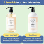 TUBBY TODD Hair Duo - Baby Shampoo and Conditioner Set - Gentle & Moisturizing Hair Care - Hypoallergenic, Non-Irritating - For Newborns, Toddlers & Kids - 25 Fl Oz & 24.3 Fl Oz - Fragrance-Free - Image 4