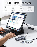 Side view of the premium gray Selore USB Type-C docking station for home office workstation setups.