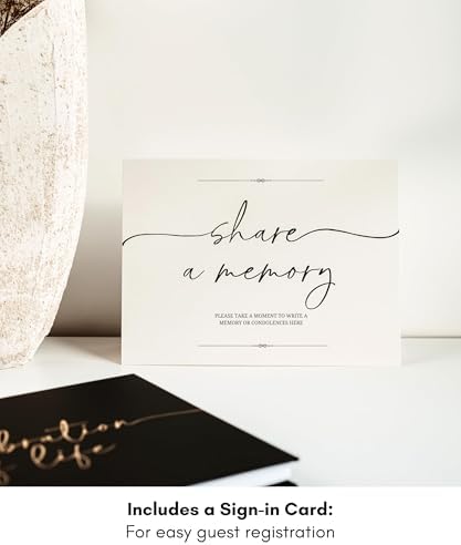 Back pocket of Lamare memorial guest book for storage