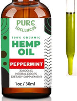 Pure Wellness hemp oil supplement bottle label details