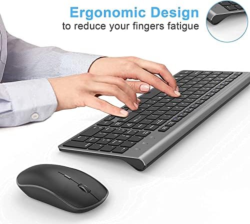 Side view of ultra thin tilted ergonomic keyboard for comfortable typing